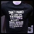 Gildan Shirts | New"Dont Panic" Tattoo Shirts, T Shirt, Graphic Shirt, Biker Clothing | Color: Black | Size: Various