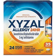 Xyzal Allergy Relief Tablets - Levocetirizine Dihydrochloride (Pack Of 6)