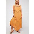 Free People Dresses | Nwt Free People Beach Sz S Avalon Tiered Ruffle Maxi Dress In Gold | Color: Gold | Size: S