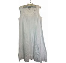 Serengeti Dress 100% Cotton White Tank Womens Size Medium Sun Dress - Women | Color: White | Size: M