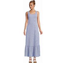 Women's Lands' End Cotton Modal Tiered Maxi Dress, Size: XL Tall, Drk Purple