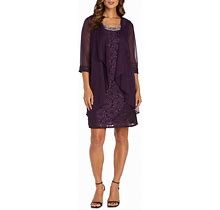 R&M Richards Women's Short Lace Mother Of The Bride Dress With Jacket