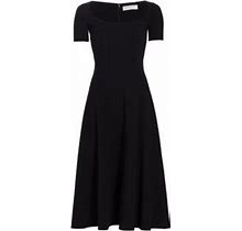 Michael Kors Collection Women's Scoopneck Flare Midi-Dress - Black - Size 8