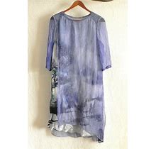 Gowani Dress 3/4 Sleeve Silk Layered Asymmetrical Hem Size
