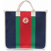 Gucci Kids Double G Tote Bag - Blue