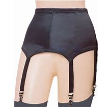 Plus Size Women's 6-Strap Soft Shaping Garter Belt By Rago In Black (Size XL)