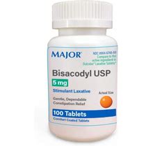 Bisacodyl Stimulant Laxative, 5Mg Enteric Coated, 100 Tablets