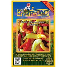 Everwilde Farms - 50 Sweet Banana Sweet Pepper Seeds - Gold Vault Jumbo Seed Packet