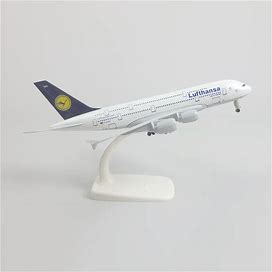 Airbus 380-800 1:300 Scale(7.5In) Lufthansa Airplane Models Alloy Diecast Aircraft Metal Model Collections Or Gift,Temu