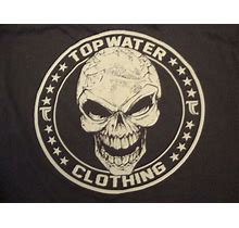 Topwater Clothing Men's Apparel Skull Black Cotton T Shirt Size 2XL