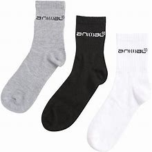 Animal Mens Austin Recycled Ankle Socks (Pack Of 3) Navy/Green/Blue 7 UK-11 UK