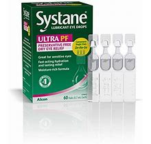 Systane Ultra Lubricant Eye Drops, 60 Count (Pack Of 1), (Packaging May Vary)
