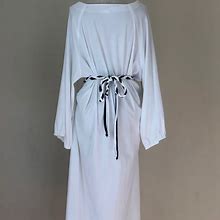 Vintage Dresses | Vintage 1970S White Dress With Black & White Sash | Color: Black/White | Size: S