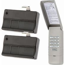 Keypad And 2 Remotes For Liftmaster Garage Door Opener (373LM + 377LM) 315Mhz Purple Learn Button