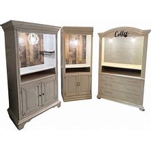 Custom Designed Coffee Bar Cabinets, Beverage Hutch, Armoire Cabinet, Coffee Bar