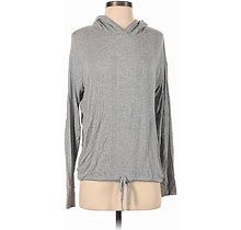 Workshop Republic Clothing Long Sleeve T-Shirt: High Neck Covered Shoulder Gray Solid Tops - Women's Size Small