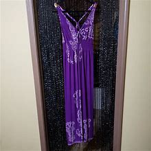 Ace Dresses | Halter Maxi Dress New With Tags | Color: Purple/White | Size: Xxxl But Fits Like Xl