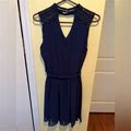 Bcx Dresses | Bcx Navy With Lace Detail Dress | Color: Blue | Size: L