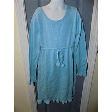 Vineyard Vines Light Blue Ruffled Sweater Dress Size 14 (L) Girl's