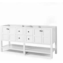 Best Selling Home Decor Jamison 72-In White Bathroom Vanity Base Cabinet Without Top | 307876