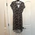 Gilli Dresses | Gilli Faux Wrap Short Sleeve Dress, Multi Color, Size Large | Color: Black | Size: L
