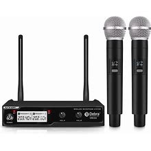 D Debra Audio VM302 VHF Wireless Microphone System With Dual Handheld Mic Have XLR Interface For Home Karaoke Wedding Conference Speech (VM302)