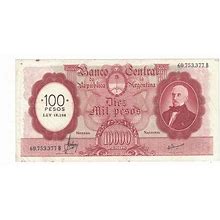 ARGENTINA 100 Pesos LEY 18.188 1969-71 PICK 286 VF-XF. PL1957