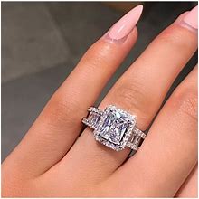 1Pc Alloy Ladies Fashion Engagement Ring,6