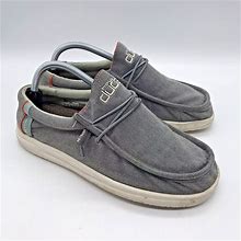 Hey Dude Wally Free Granite Gray Slip On Loafer Canvas Lightweight Shoes Mens 8m