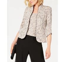 Alex Evenings Petite Printed Jacket And Top Set - Beige - Size PXL