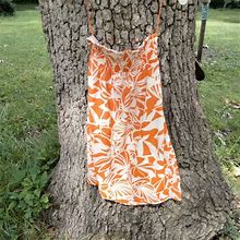 American Eagle Outfitters Dresses | Final Sale!American Eagle Strapless Dress In Size 4 | Color: Cream/Orange | Size: 4