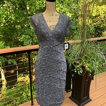 Gray Beaded Lace Dress | Color: Gray | Size: 10