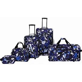 Ipack Kingston 5-Piece Softside Wheeled Luggage Set, Blue