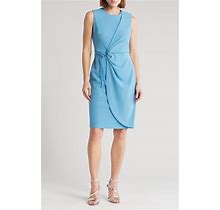Calvin Klein Side Tie Sheath Dress In Steel Blue At Nordstrom Rack, Size 6