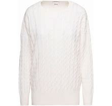 Allude Cable-Knit Sweater - White - Sweaters Size XS