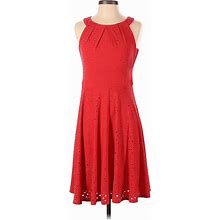 Wisp Casual Dress - A-Line: Red Hearts Dresses - Women's Size 4 Petite