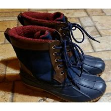 Tommy Hilfiger Womens Roberta Lined Ankle Duck Boots Blue/Brown/Red