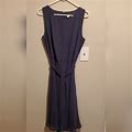 Venus Dresses | Venus A-Line Belted Blue Dress Size 10 | Color: Blue | Size: 10