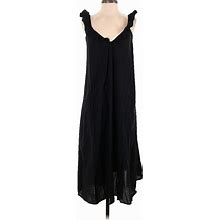 H&M Casual Dress - A-Line V Neck Sleeveless: Black Solid Dresses - Women's Size Small