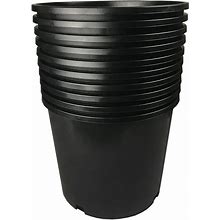 Calipots 10-Pack 3 Gallon Premium Black Plastic Nursery Plant Container Garden Planter Pots (3 Gallon)
