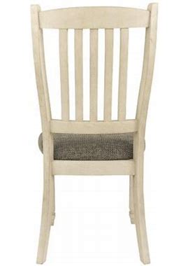 Signature Design By Ashley Bolanburg Dining Room Chair, 2 Count, Antique White Wood/Upholstered In Brown | 40 H X 25 W X 20 D In | Wayfair