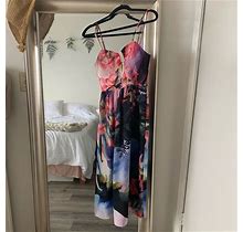 Anthropologie Dresses | Anthropologie Corey Lynn Carter Floral Midi Dress | Color: Pink/White | Size: 0