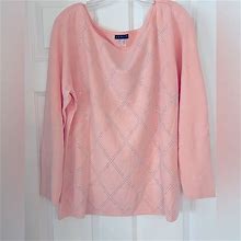 Venus Sweaters | Venus Pink Embellished Sweater | Color: Pink | Size: 2X