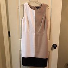 The Limited Dresses | Color Block Sheath Dress | Color: Black/Cream/White | Size: 8