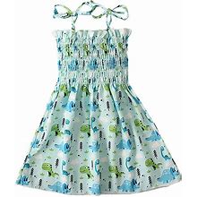 Summer Trendy Girls With Straps And Suspenders, Multiple Printed Dresses For Children's Clothing Ins