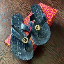Tory Burch Shoes | Like New Tory Burch Sandals | Color: Blue | Size: 6