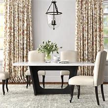 Lark Manor™ Allson 72" Genuine Marble Dining Table Wood In Brown/White | 30.25 H X 72 W X 38 D In | Wayfair Bbd18c37c4a95d514985b50f40d57785