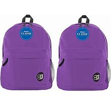 BAZIC Products Classic Backpack, Purple, Pack Of 2 (BAZ1057-2)