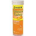 Major Pharmaceuticals Glucose Supplement Chewable Tablet, Orange Flavor