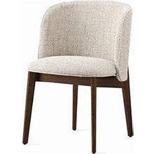 Calligaris Abrey Upholstered Armchair W/ Wooden Base Upholstered In Gray/Brown | 31.5 H X 21.75 W X 23.63 D In | Wayfair CS2041000012SLV00000000